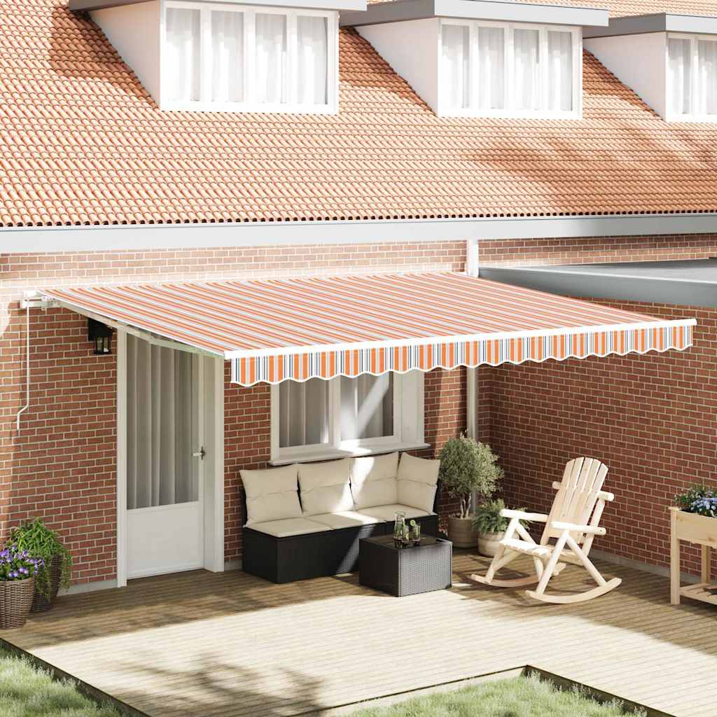 vidaXL Toldo retráctil Multicolor 450 x 300 cm Poliéster y Aluminio