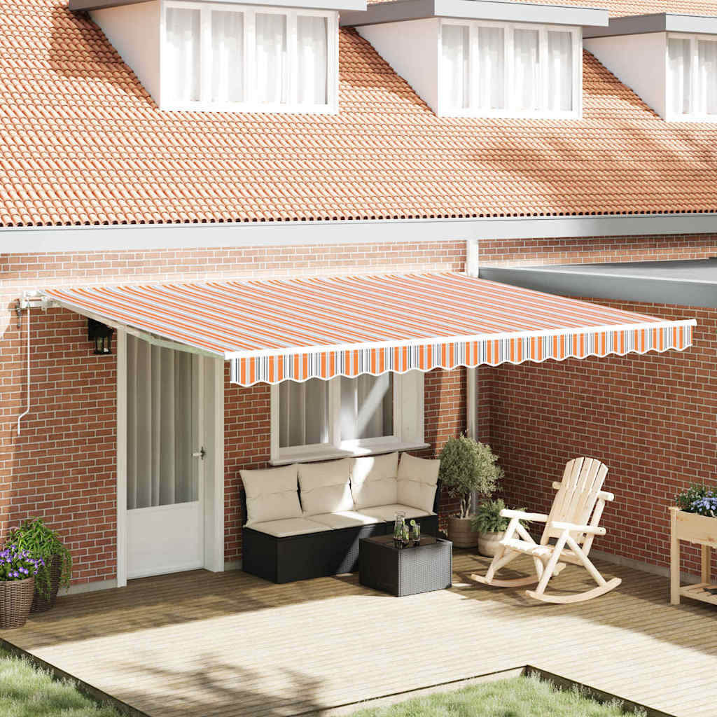 vidaXL Toldo retráctil Multicolor 450 x 300 cm Tela y Aluminio