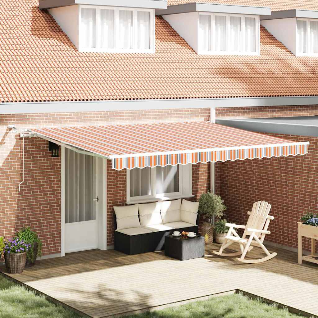 vidaXL Toldo retráctil Multicolor 450 x 300 cm Poliéster