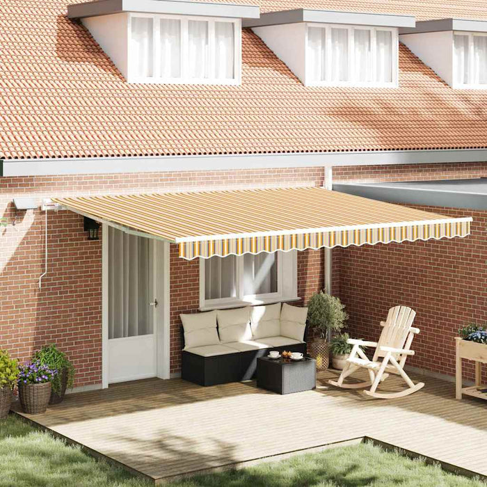 vidaXL Toldo retráctil Multicolor 450 x 300 cm Tela y Aluminio