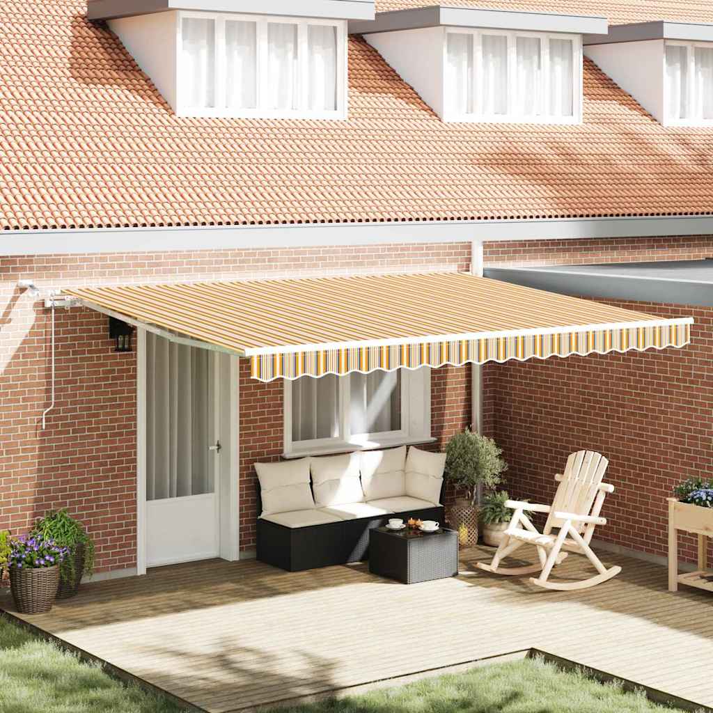 vidaXL Toldo retráctil Multicolor 450 x 300 cm Poliéster