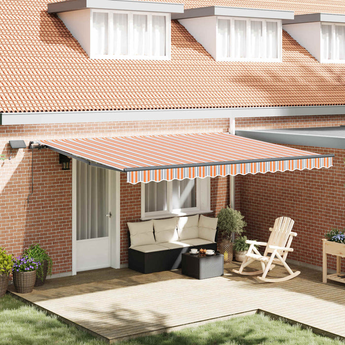 vidaXL Toldo retráctil Multicolor 450 x 350 cm Tela y Aluminio