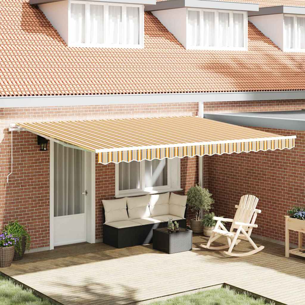 vidaXL Toldo retráctil Multicolor 450 x 350 x 165 cm