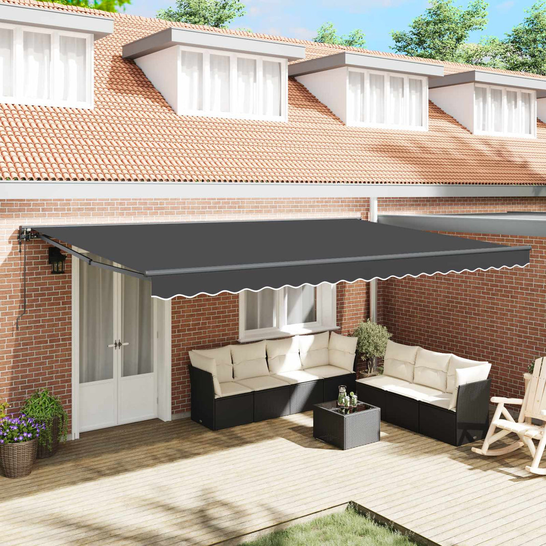 vidaXL Estructura del Toldo Gris antracita 500 x 300 cm