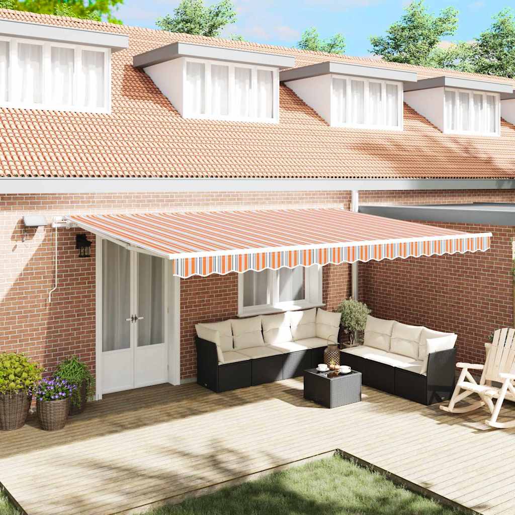 vidaXL Toldo retráctil Multicolor 500 x 300 x 165 cm Tela y Aluminio