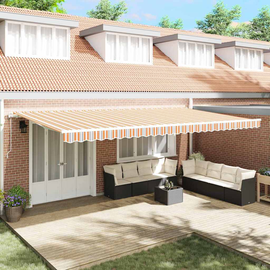 vidaXL Toldo retráctil Multicolor 600 x 300 cm Tela y Aluminio