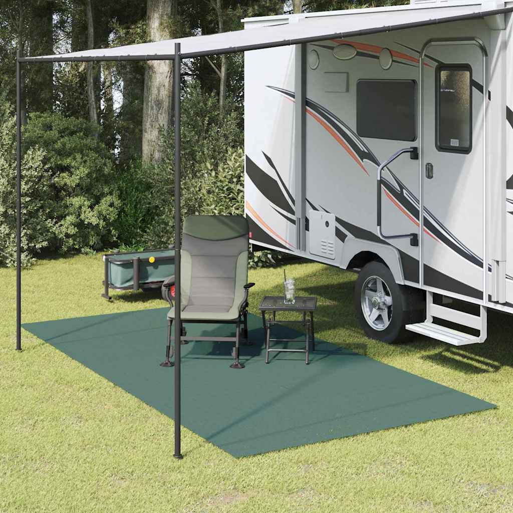 vidaXL Alfombra para tienda Verde 500 x 350 cm Poliéster
