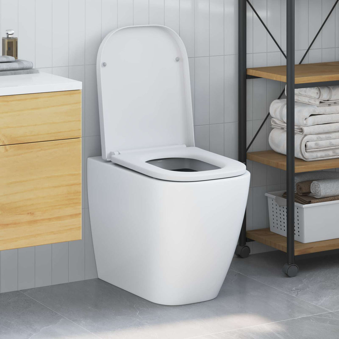 vidaXL Asiento de WC Blanco 47,5 x 35 x 3,6 cm Duroplast