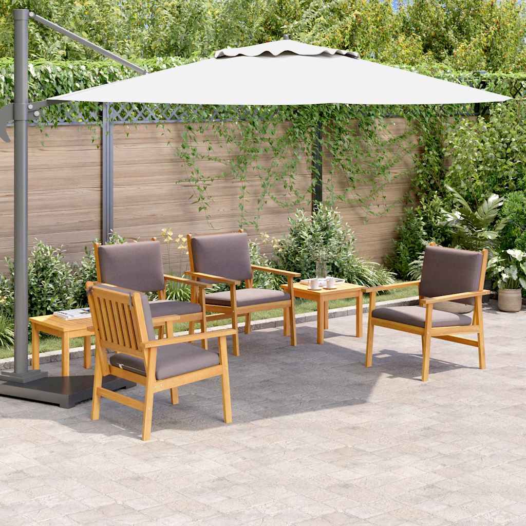 vidaXL Conjunto de sofás de jardín 6 uds. 6-Número de plazas Marrón