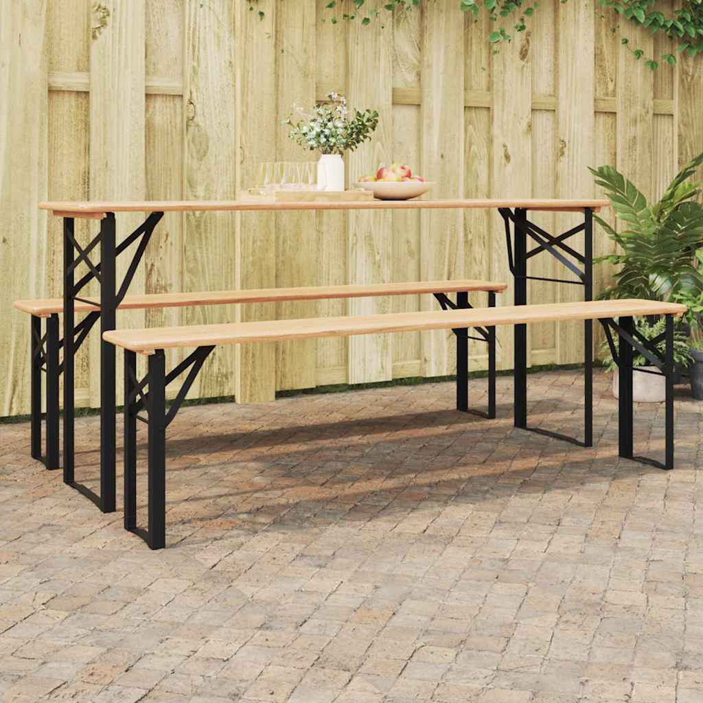 vidaXL Pierna de Mesa de Cerveza 2 uds. Negro 39 x 3 x 75 cm
