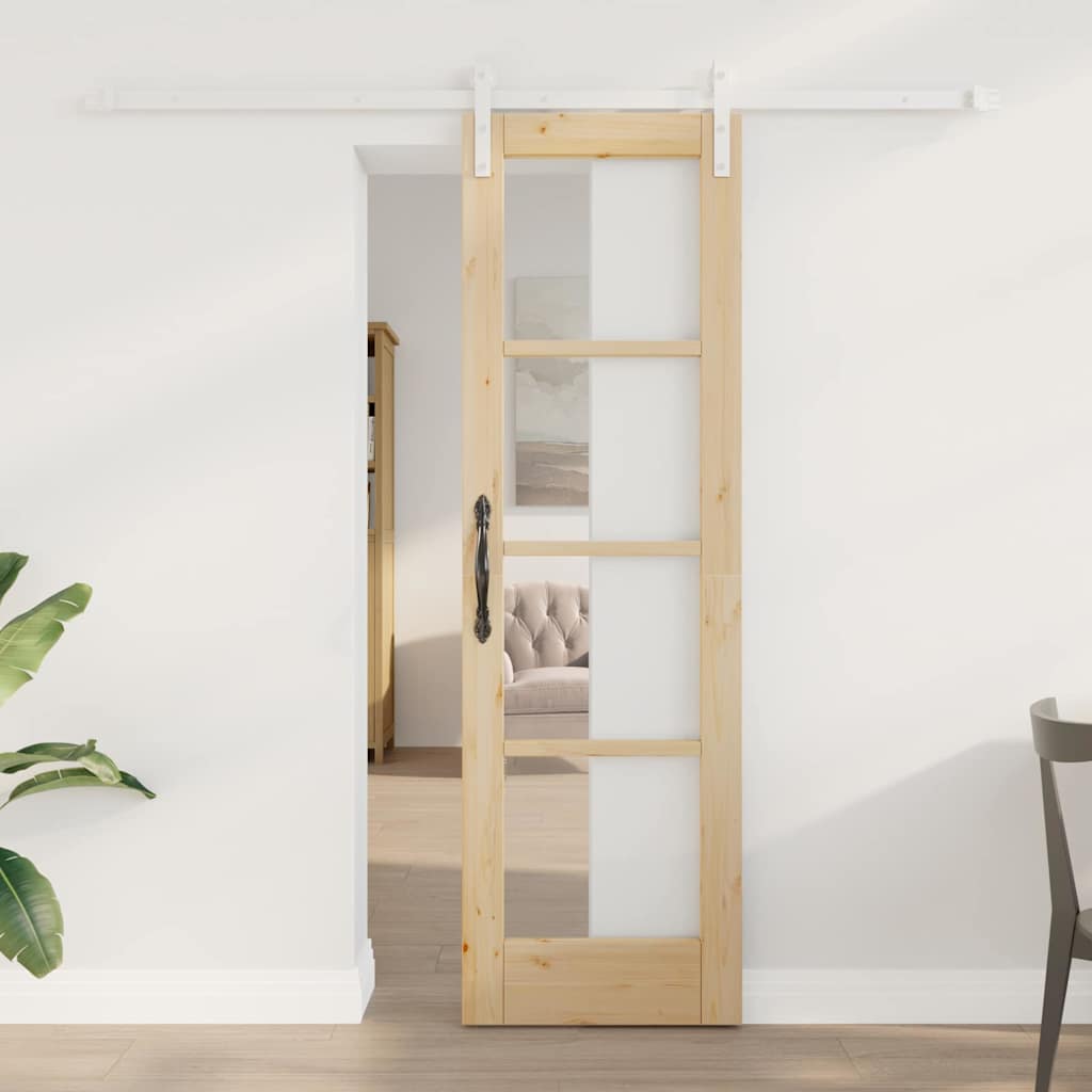 vidaXL Puerta Corredera ORKDAL Natural 61 x 198,5 cm