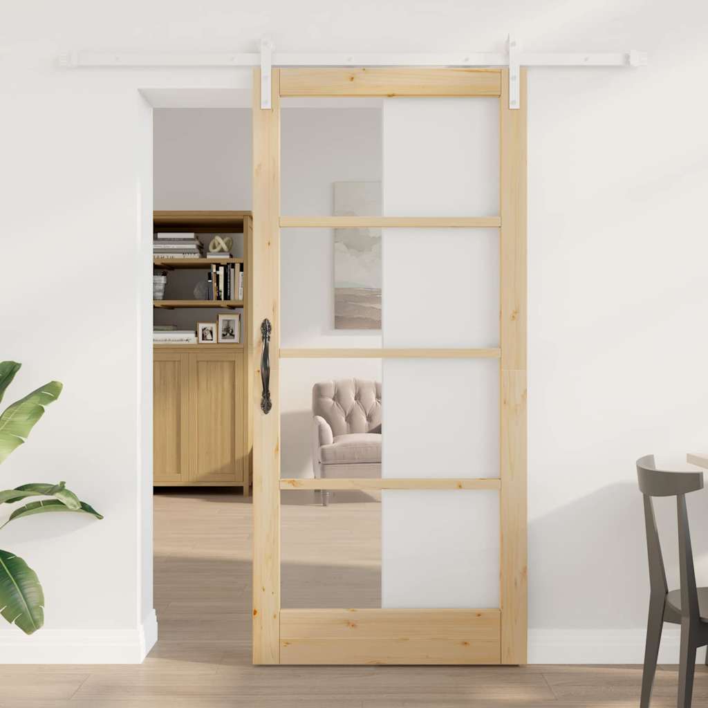 vidaXL Puerta Corredera ORKDAL Natural 93 x 202 cm