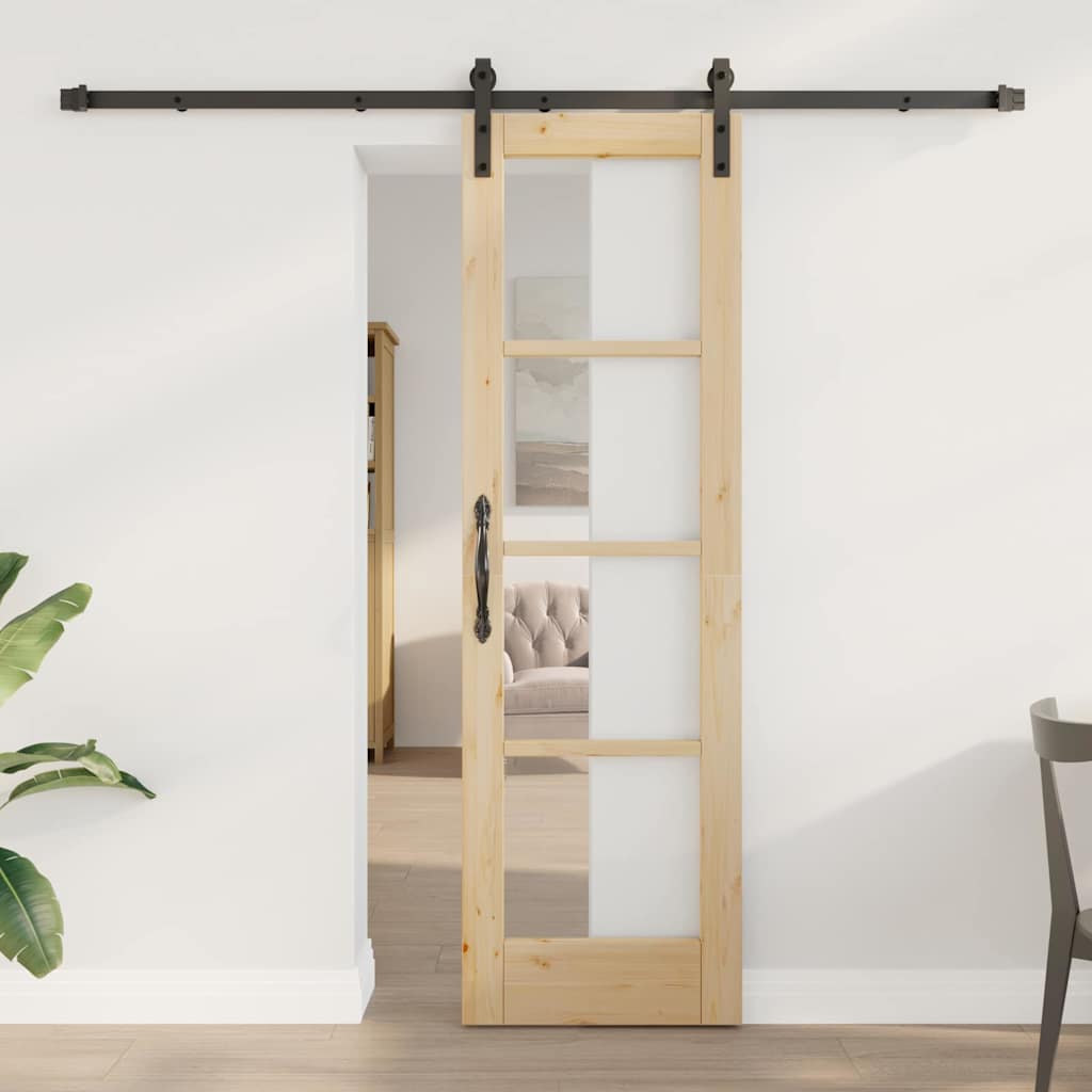 vidaXL Puerta Corredera ORKDAL Natural 61 x 198,5 cm