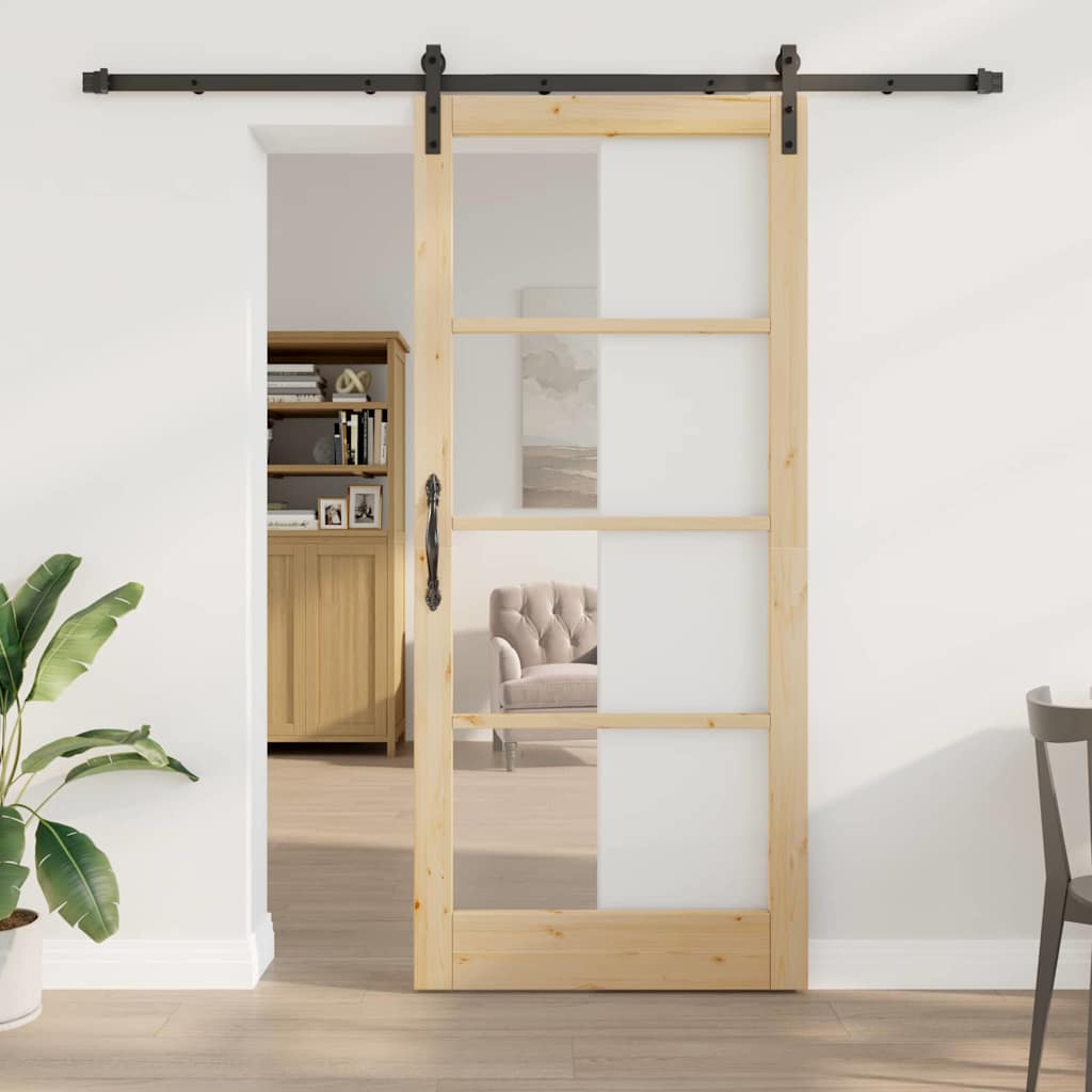 vidaXL Puerta Corredera ORKDAL Natural 93 x 211 cm