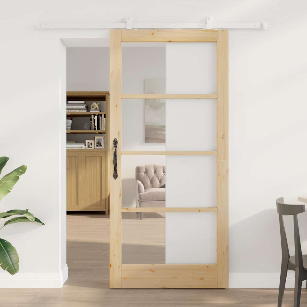 vidaXL Puerta Corredera ORKDAL 93 x 202 cm Natural