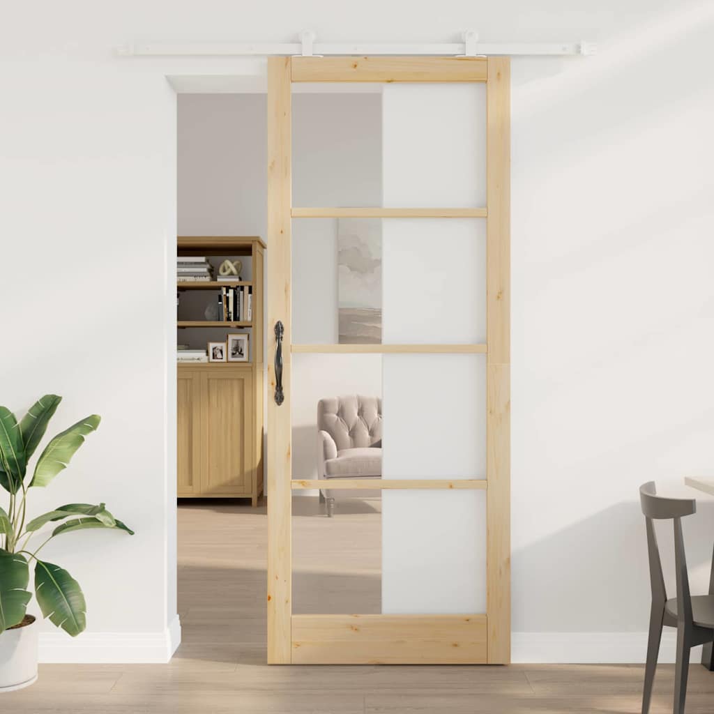 vidaXL Puerta Corredera ORKDAL 93 x 232 cm Natural