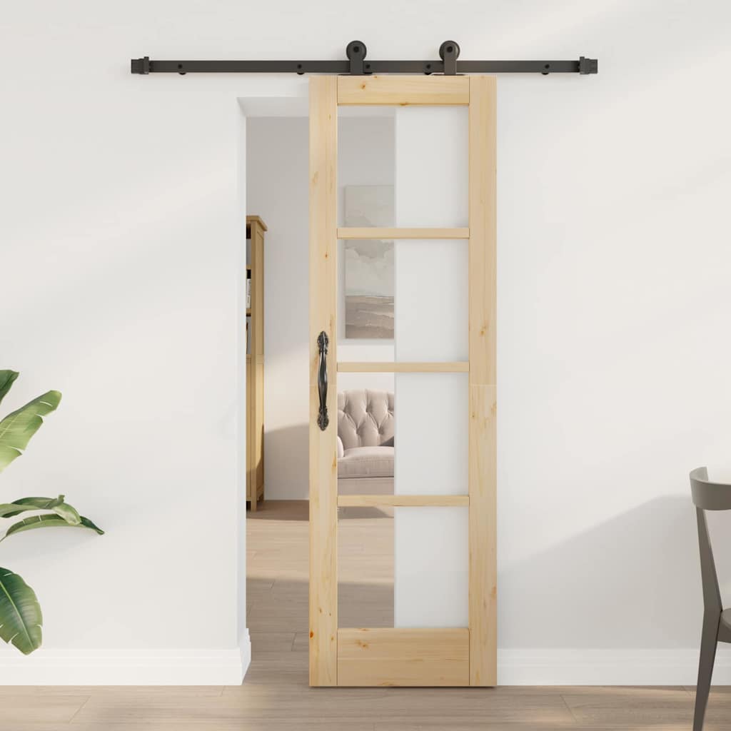vidaXL Puerta Corredera ORKDAL Natural 61 x 198,5 cm
