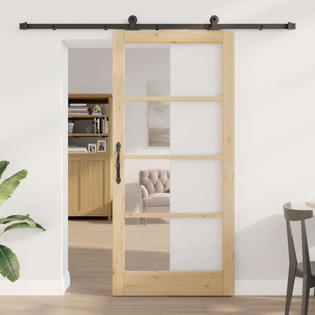 vidaXL Puerta Corredera ORKDAL Natural 93 x 202 cm