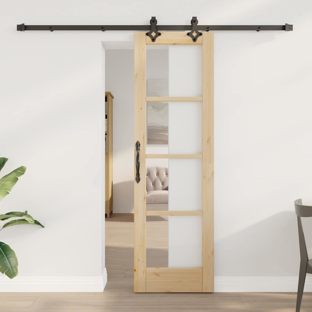 vidaXL Puerta Corredera Natural 61 x 198,5 cm