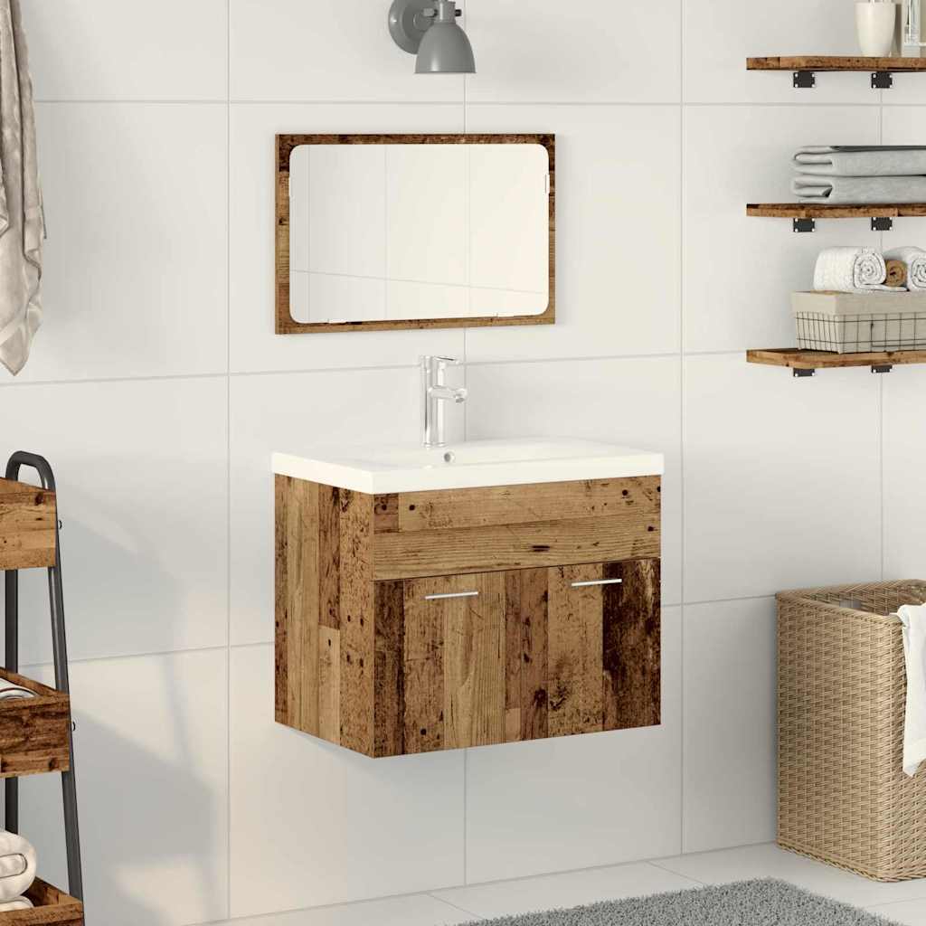 vidaXL Mueble de Cuarto de Baño Madera vieja 60 x 38,5 x 46 cm