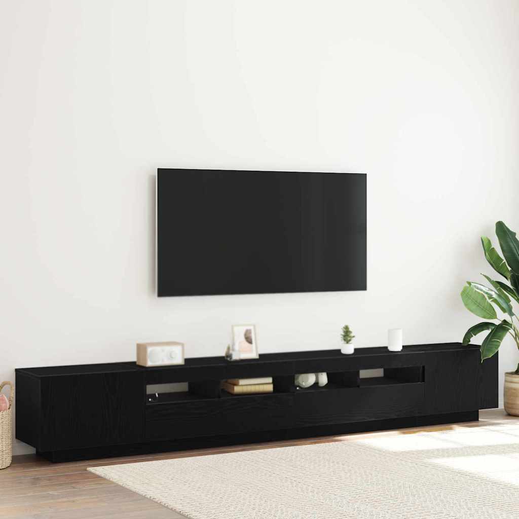 vidaXL Conjunto de mueble de TV 3 uds. Negro Madera de ingeniería