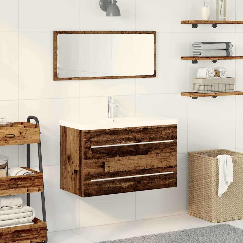 vidaXL Gabinete de Lavabo para Baño Madera Vieja 80 x 38,5 x 48 cm