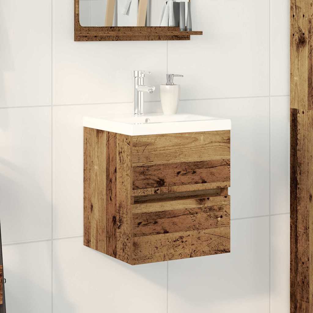 vidaXL Gabinete de Lavabo para Baño Roble Negro 80 x 39 x 62 cm