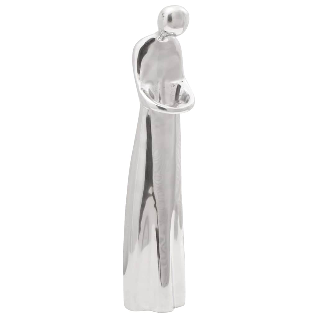 vidaXL Escultura Plateado 10 x 16 x 49 cm Aluminio