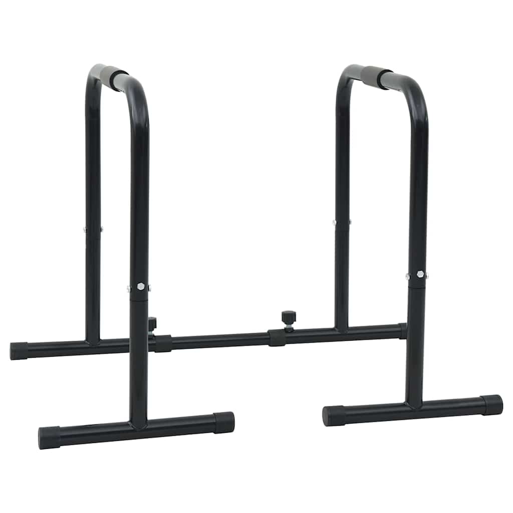 vidaXL Barra de Dips Manual Negro 116 x 66 x 74,5 cm