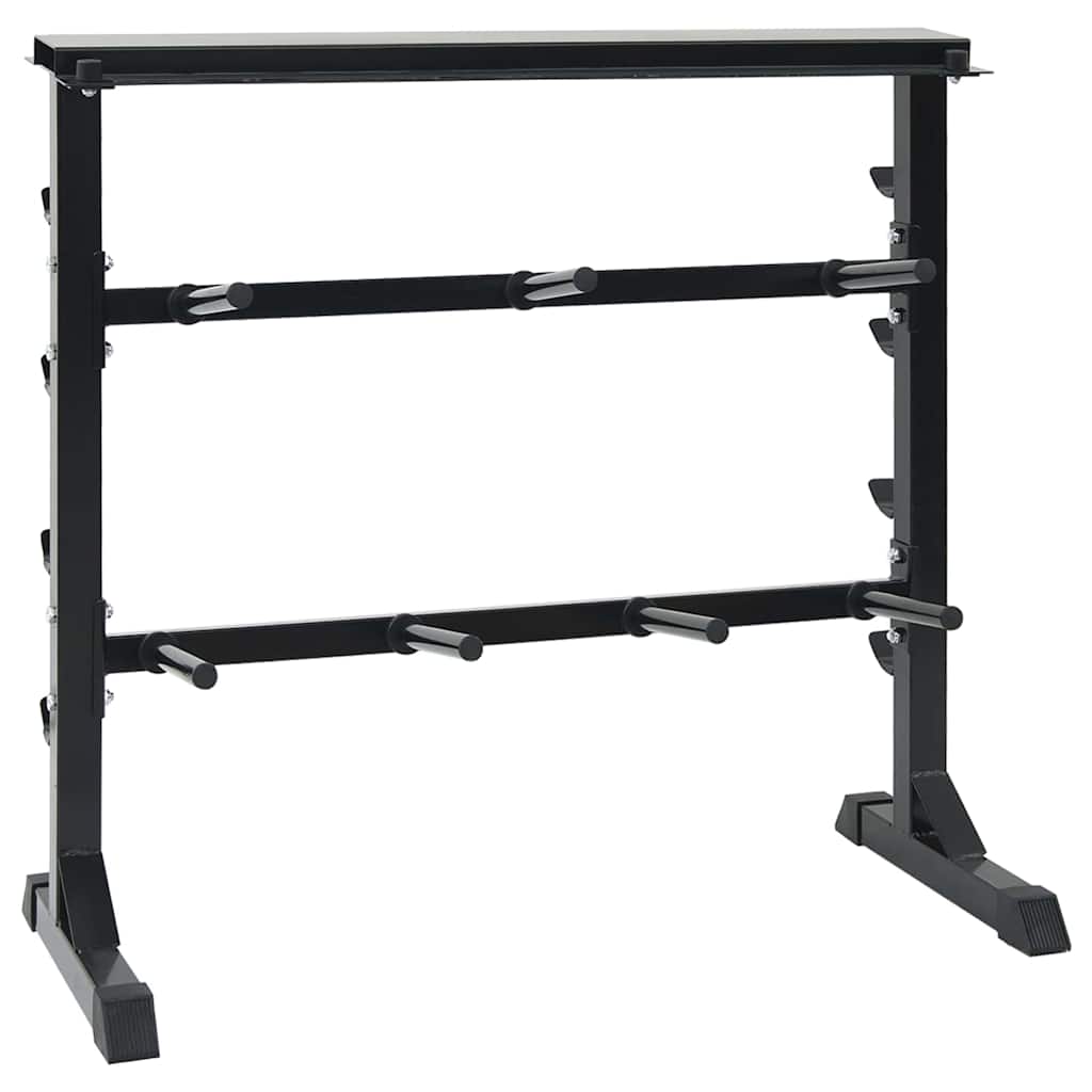 vidaXL Estante para Mancuernas Negro 99 x 45 x 95,5 cm