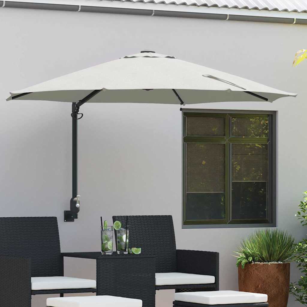 vidaXL Sombrilla de jardín Arena 248 x 248 x 148 cm Poliéster y Acero