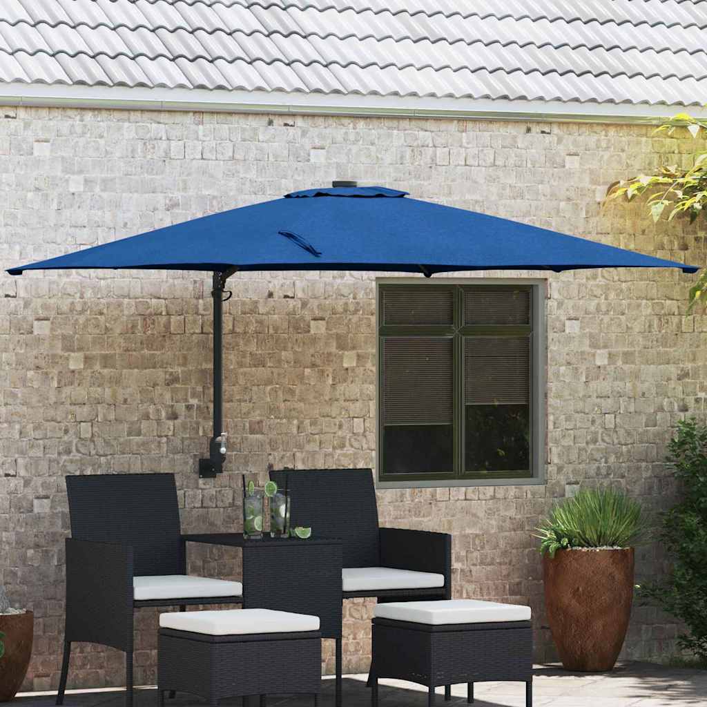 vidaXL Sombrilla de jardín 248,5 x 247,5 x 160 cm Poliéster y Acero