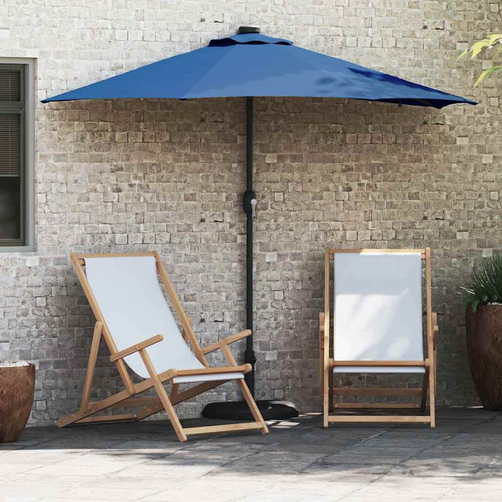 vidaXL Sombrilla de jardín 294 x 150 x 223 cm Poliéster y Acero