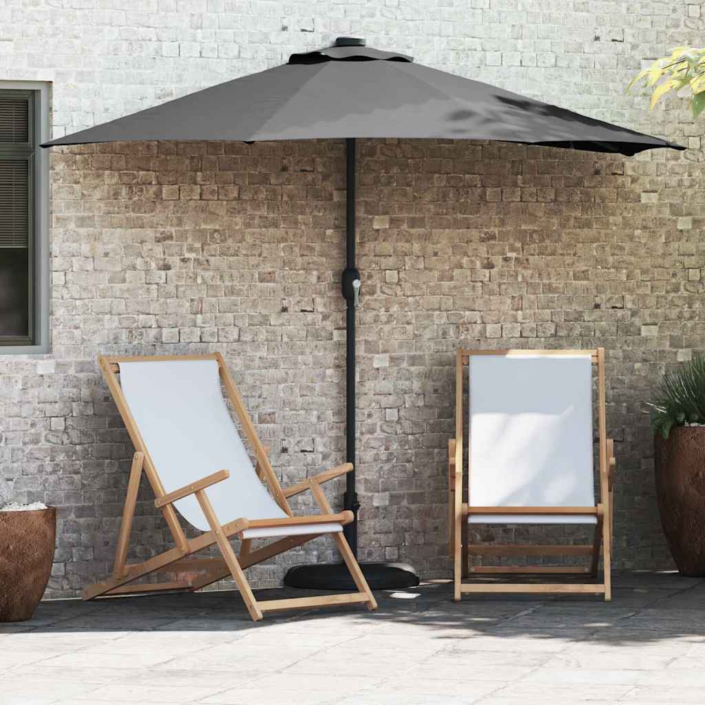 vidaXL Sombrilla de jardín 294 x 150 x 224 cm Poliéster y Acero