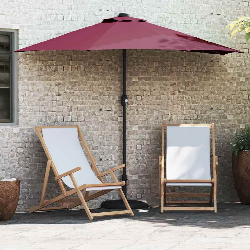 vidaXL Sombrilla de jardín 294 x 150 x 224 cm Poliéster y Acero