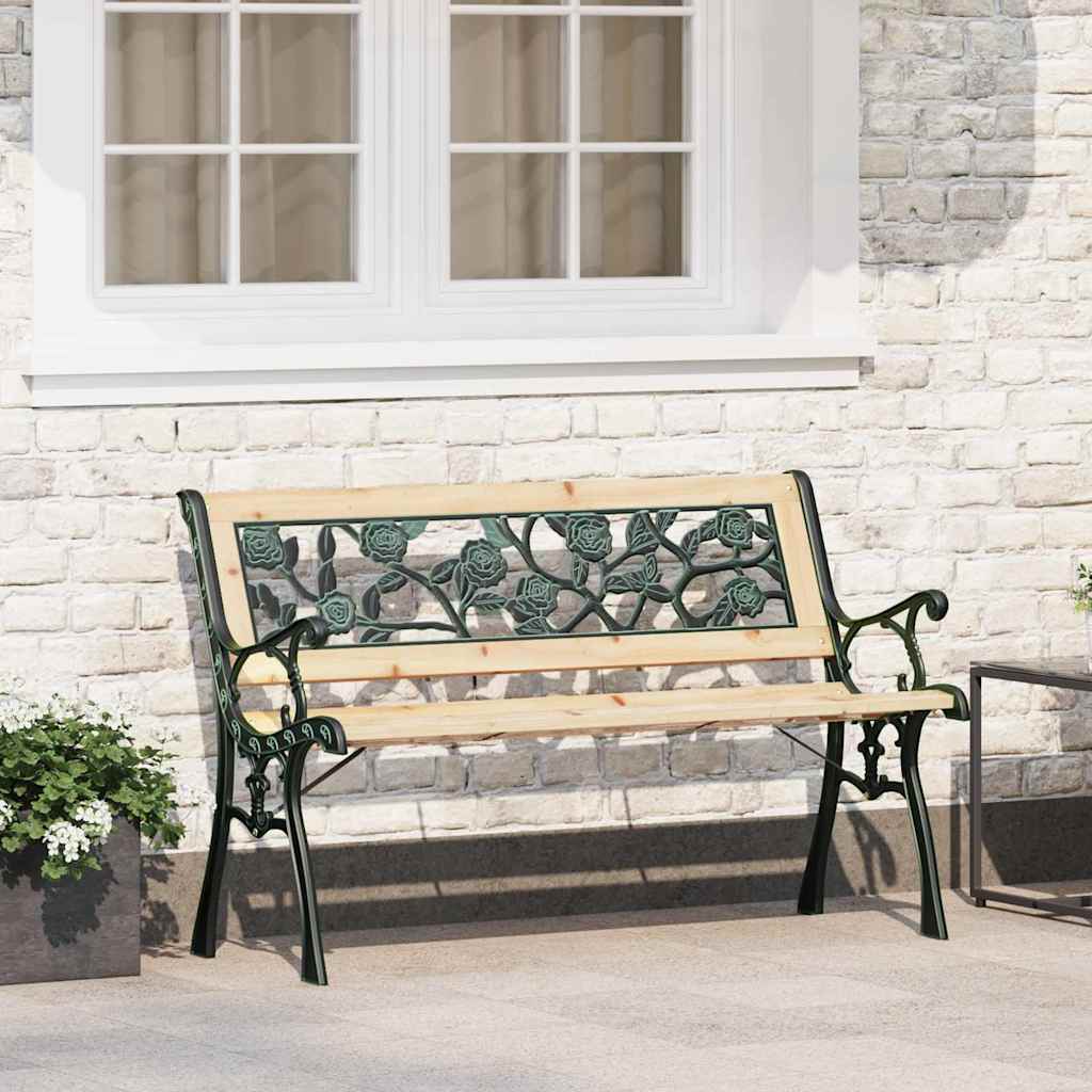 vidaXL Banco de jardín 2 -Seater 116 x 54 x 73 cm Madera Marrón