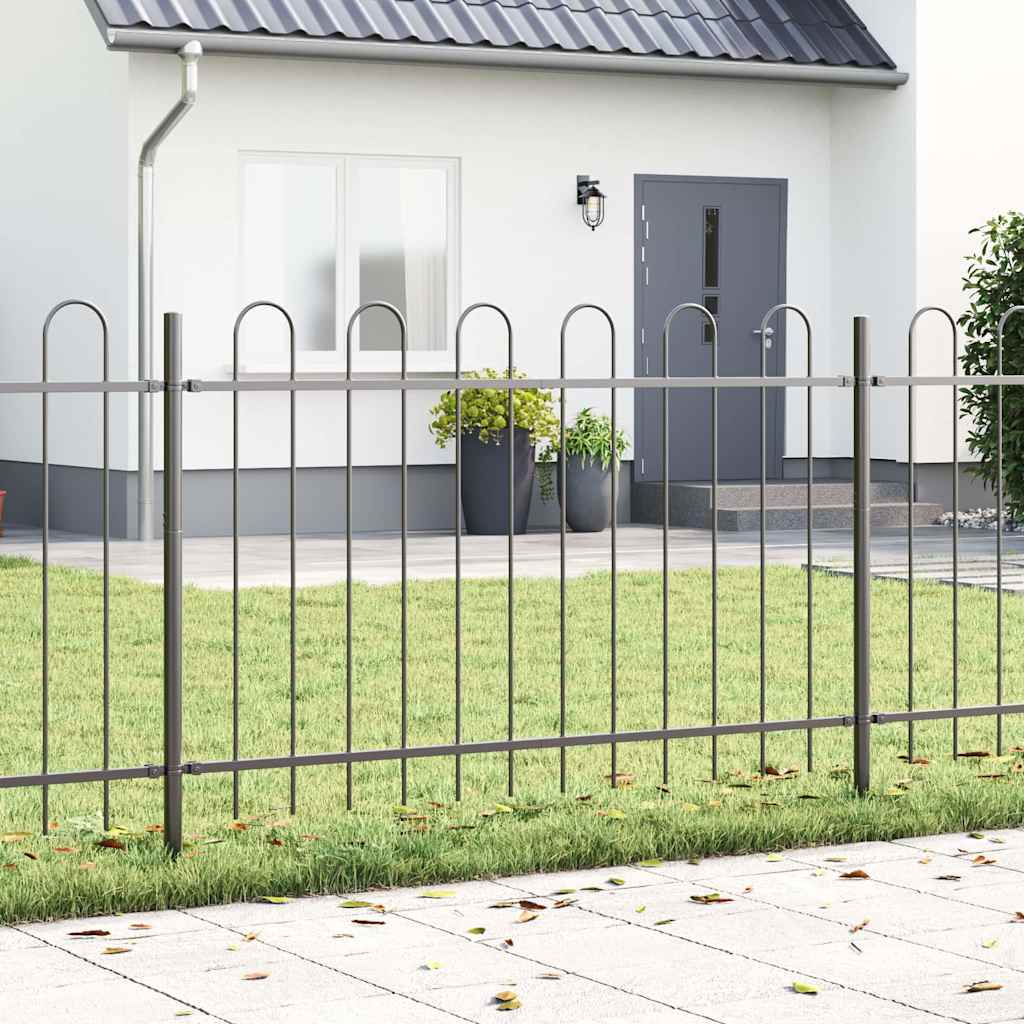vidaXL Valla de Jardín BOXTEL 8 uds. 13,6 x 1 m Gris