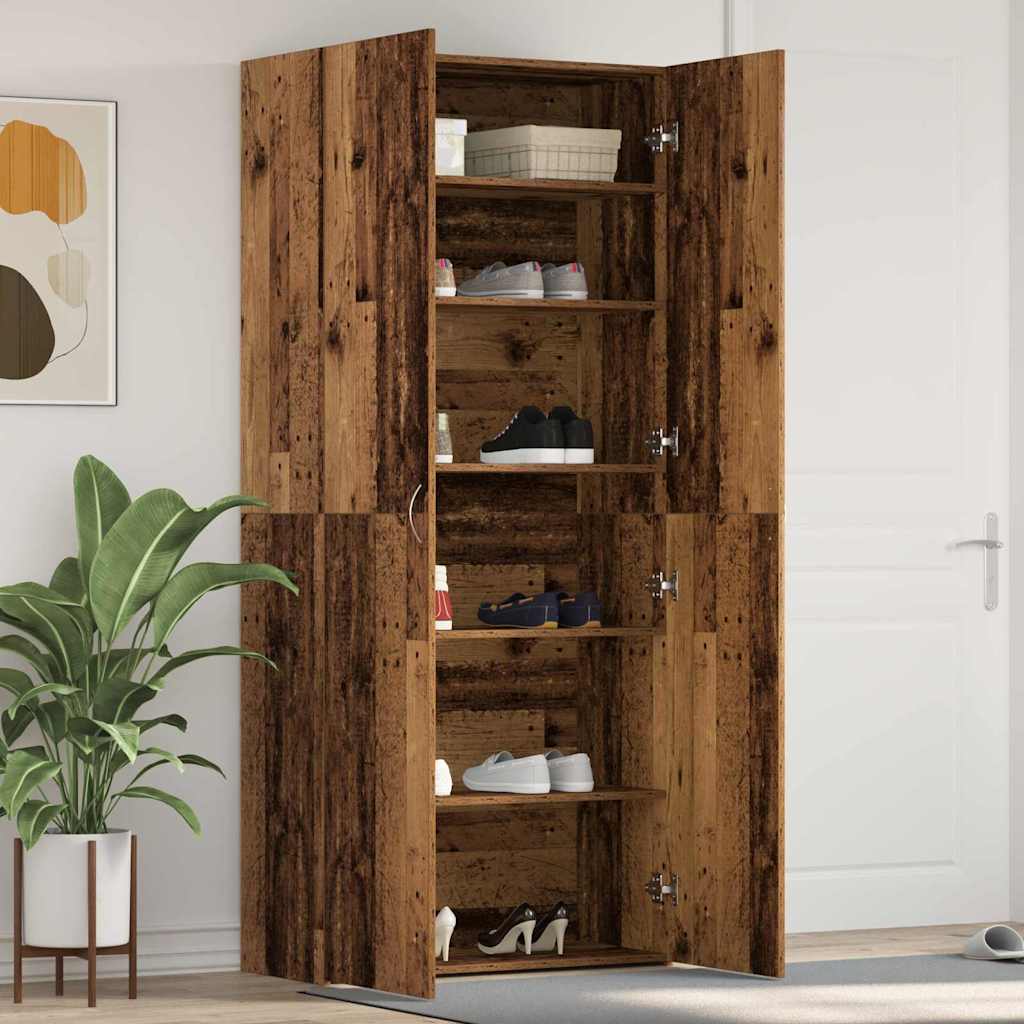 vidaXL Armario para Zapatos 80 x 35.5 x 180 cm Madera de ingeniería