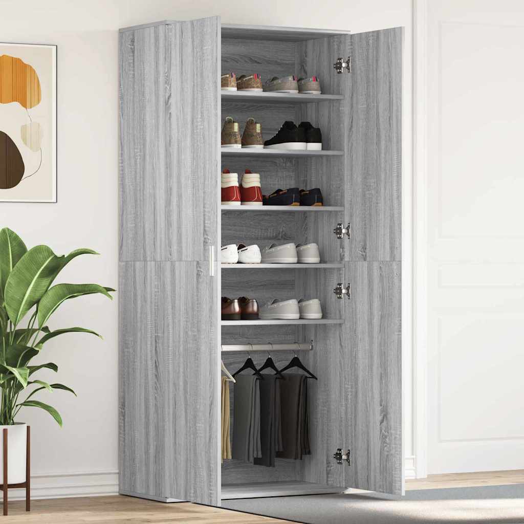 vidaXL Armario Zapatero 80 x 39 x 178 cm Madera de ingeniería