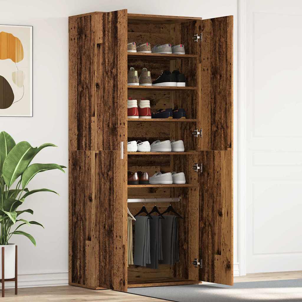 vidaXL Armario Zapatero 80 x 39 x 178 cm Madera de ingeniería
