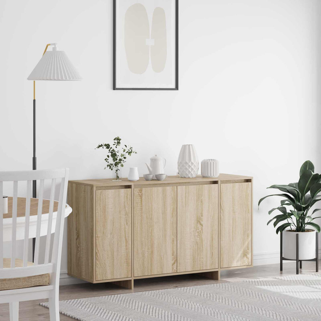 vidaXL Aparador Roble Sonoma 135 x 41 x 75 cm Madera de ingeniería