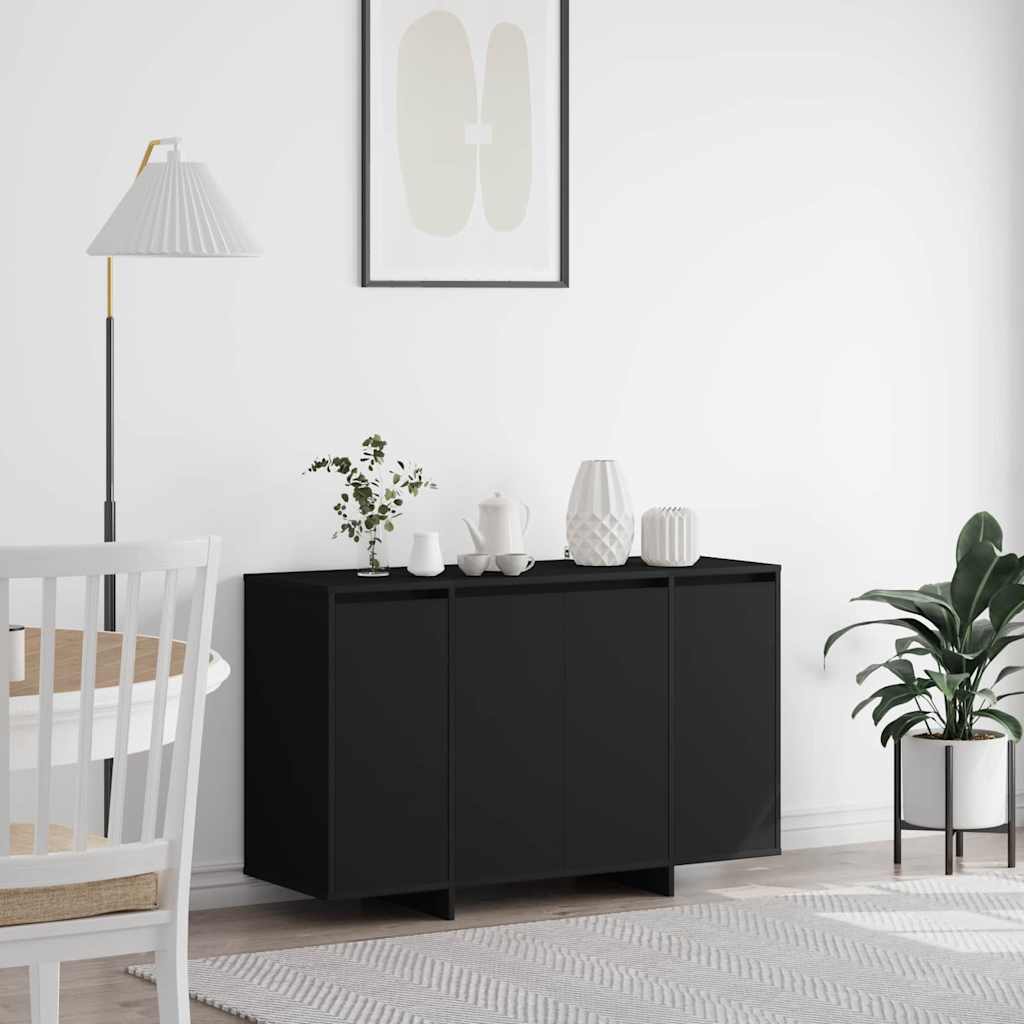 vidaXL Aparador Negro 120 x 41 x 75 cm Madera de ingeniería