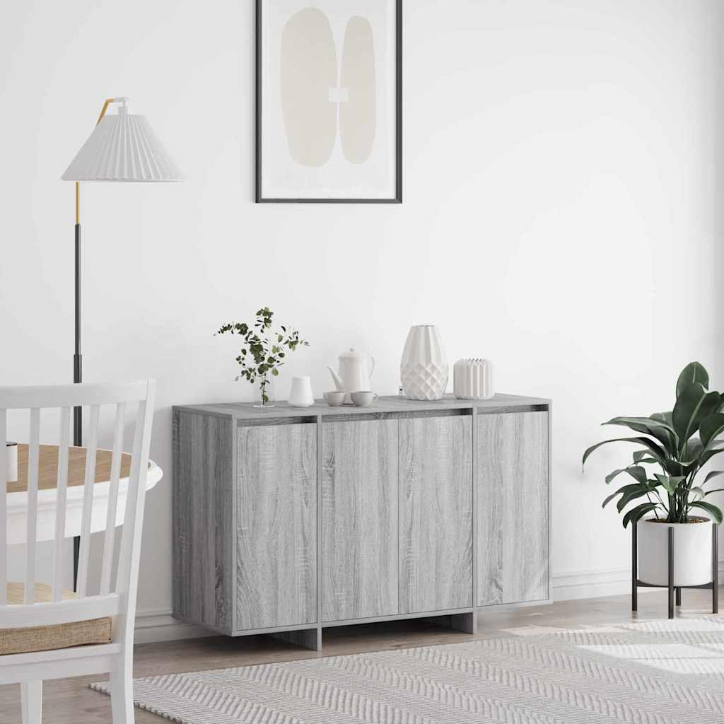 vidaXL Aparador Gris Sonoma 120 x 41 x 75 cm Madera de ingeniería