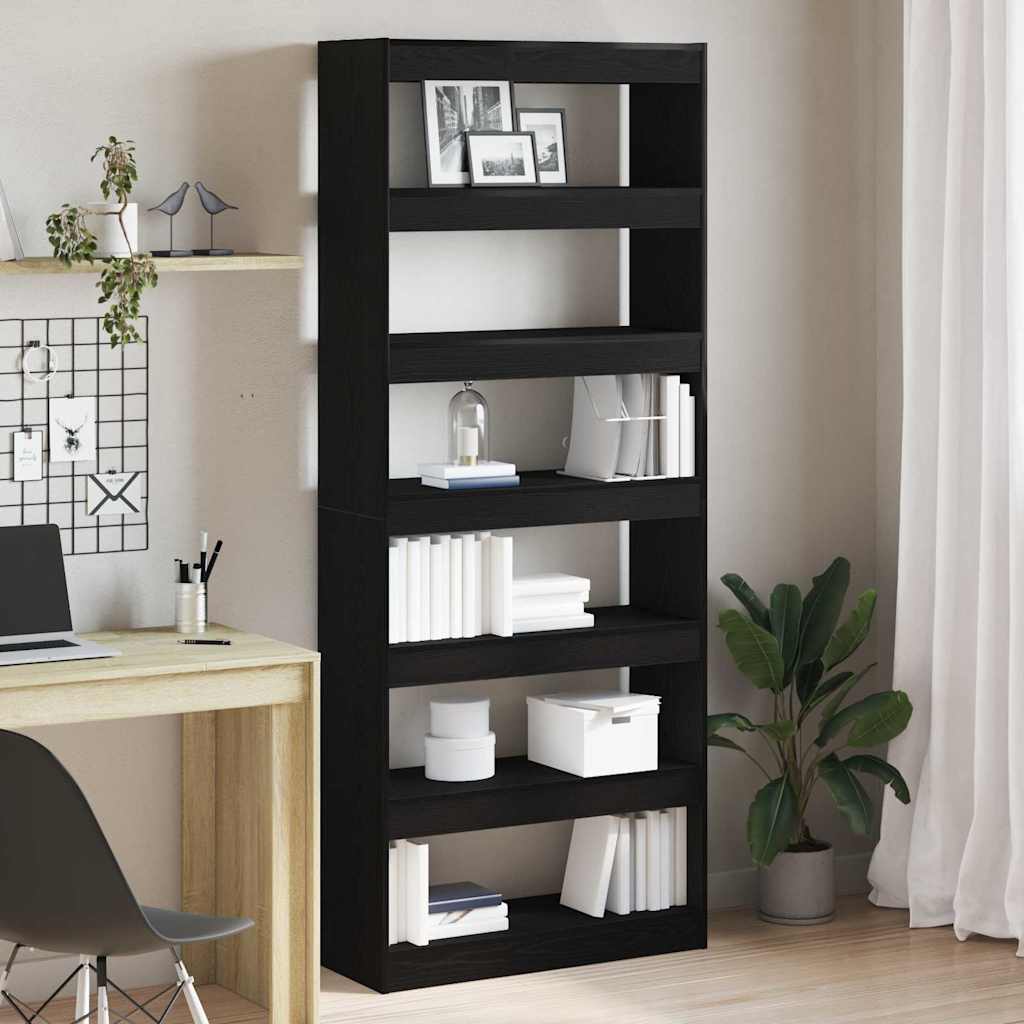 vidaXL Librería 6 niveles 80 x 30 x 198 cm Madera de ingeniería