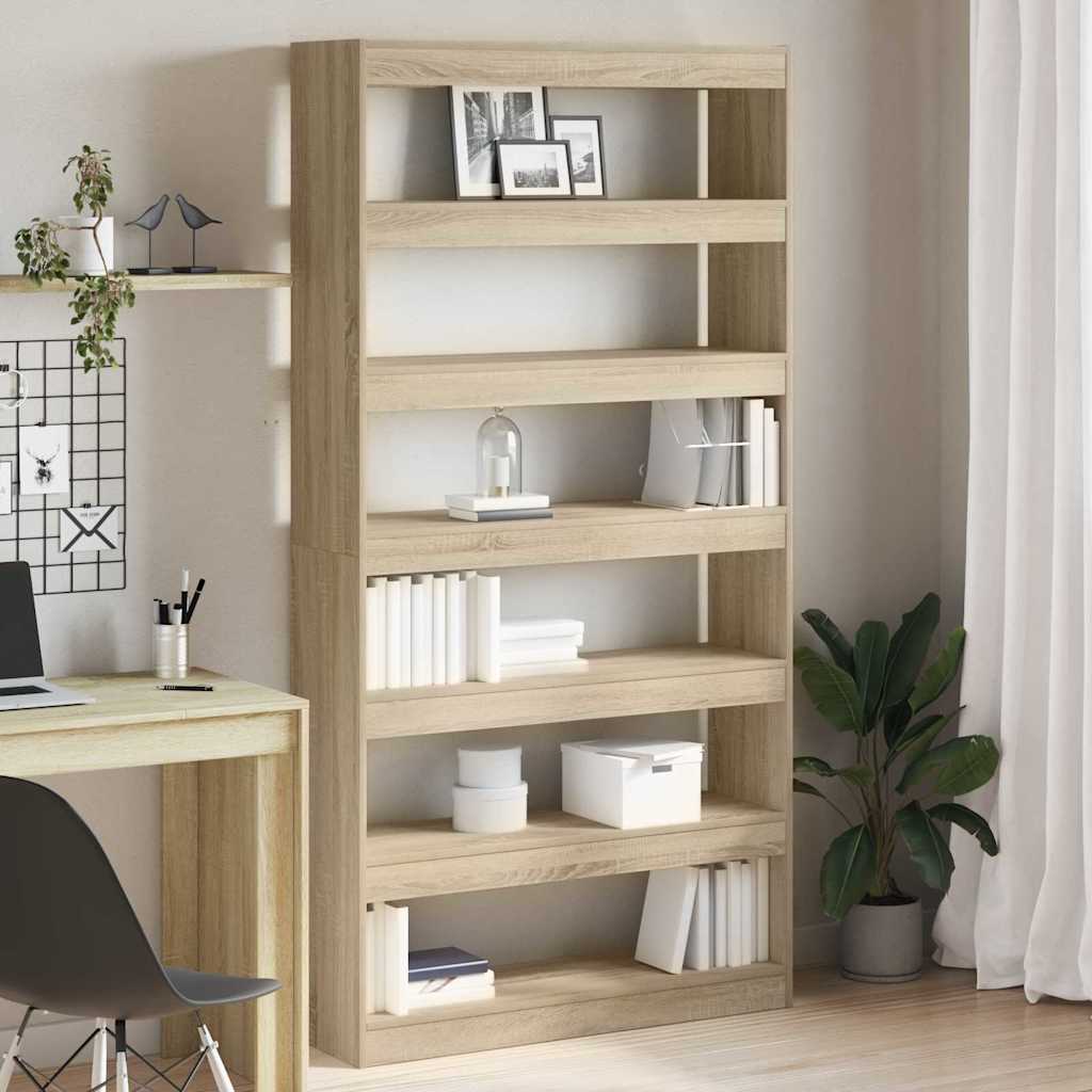 vidaXL Librería 6 niveles 100 x 30 x 198 cm Madera de ingeniería
