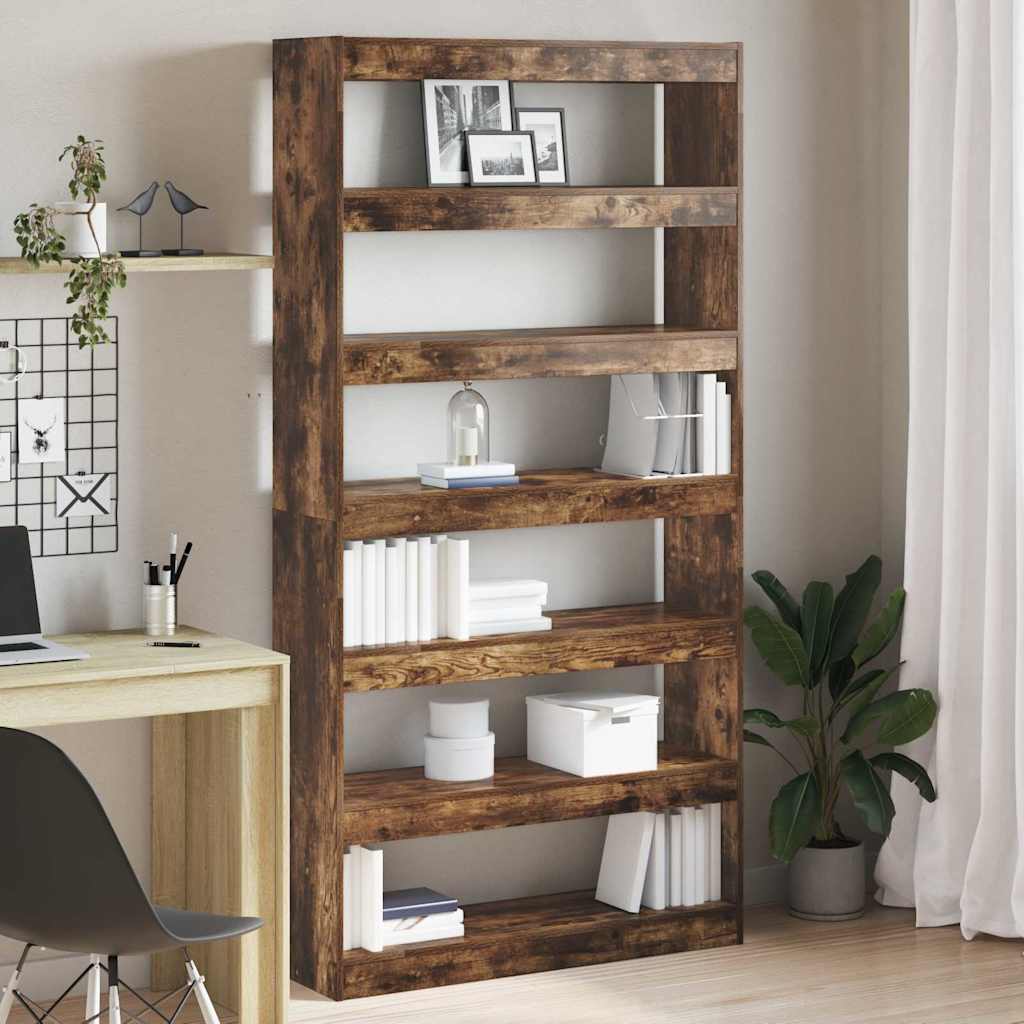 vidaXL Librería 6 niveles 100 x 30 x 198 cm Madera de ingeniería