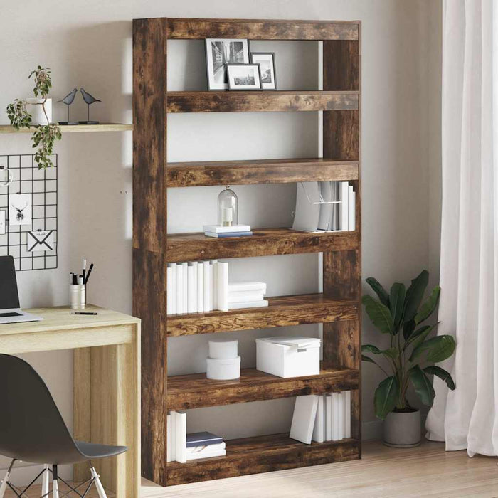 vidaXL Librería 6 niveles 100 x 30 x 198 cm Madera de ingeniería
