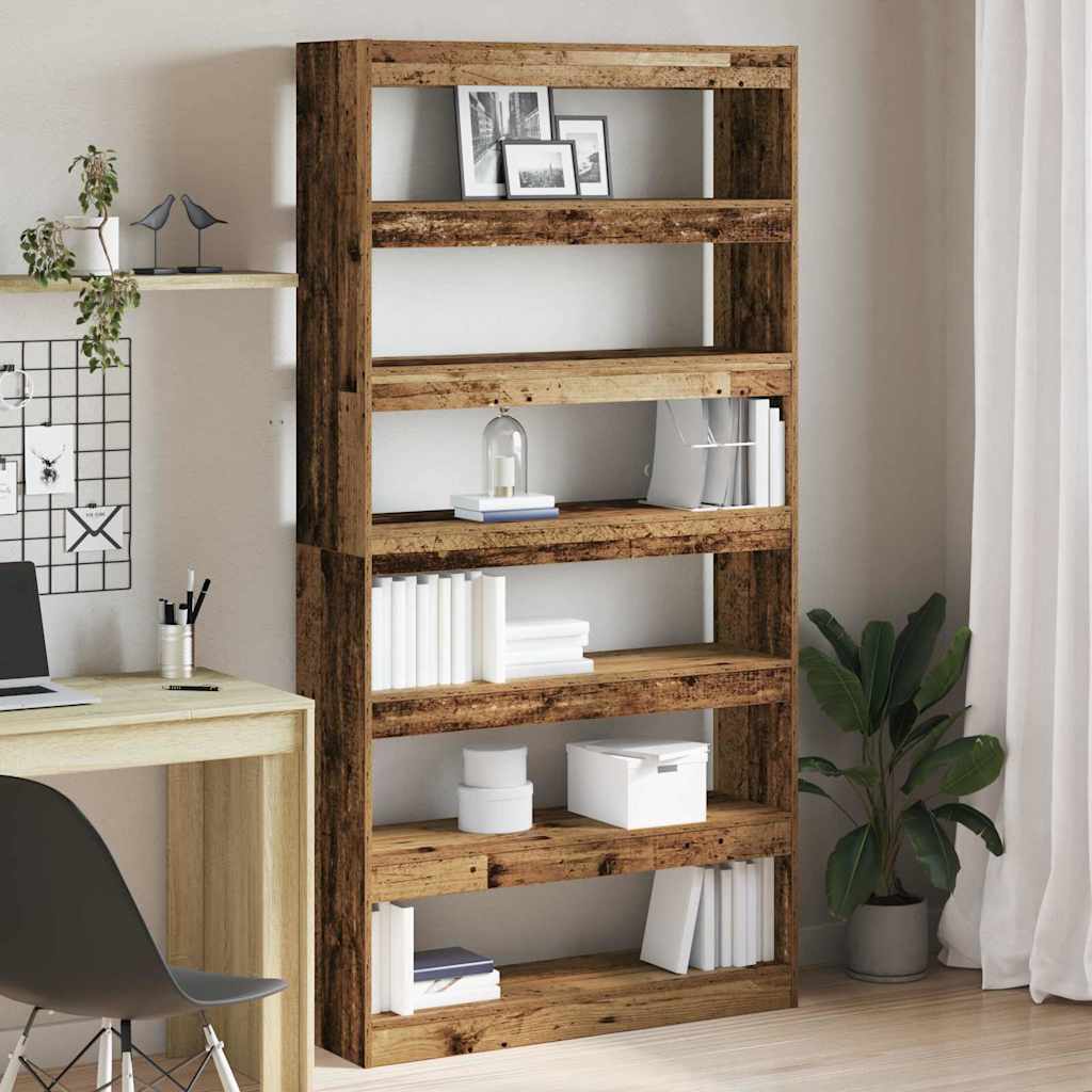 vidaXL Librería 6 niveles 100 x 30 x 198 cm Madera de ingeniería