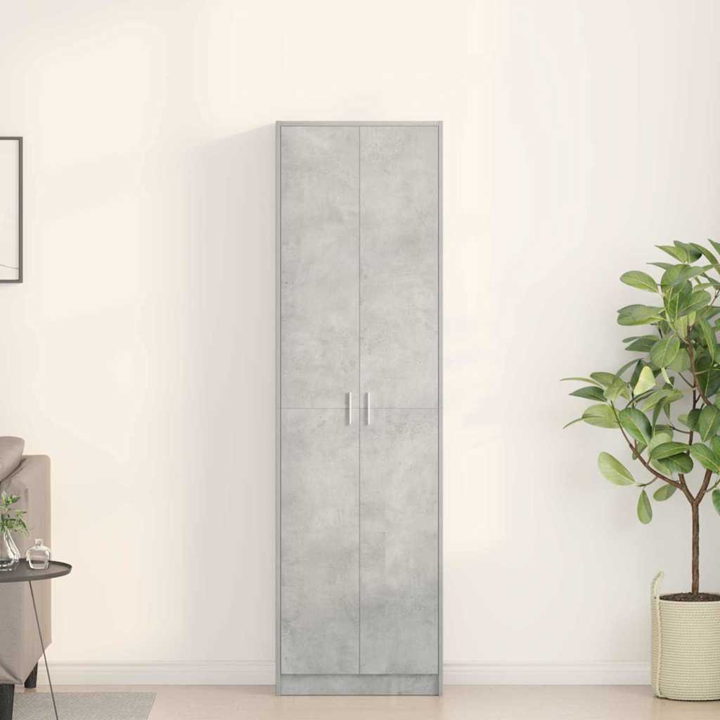 vidaXL Armario Gris Concreto 55 x 25 x 189 cm Madera de ingeniería