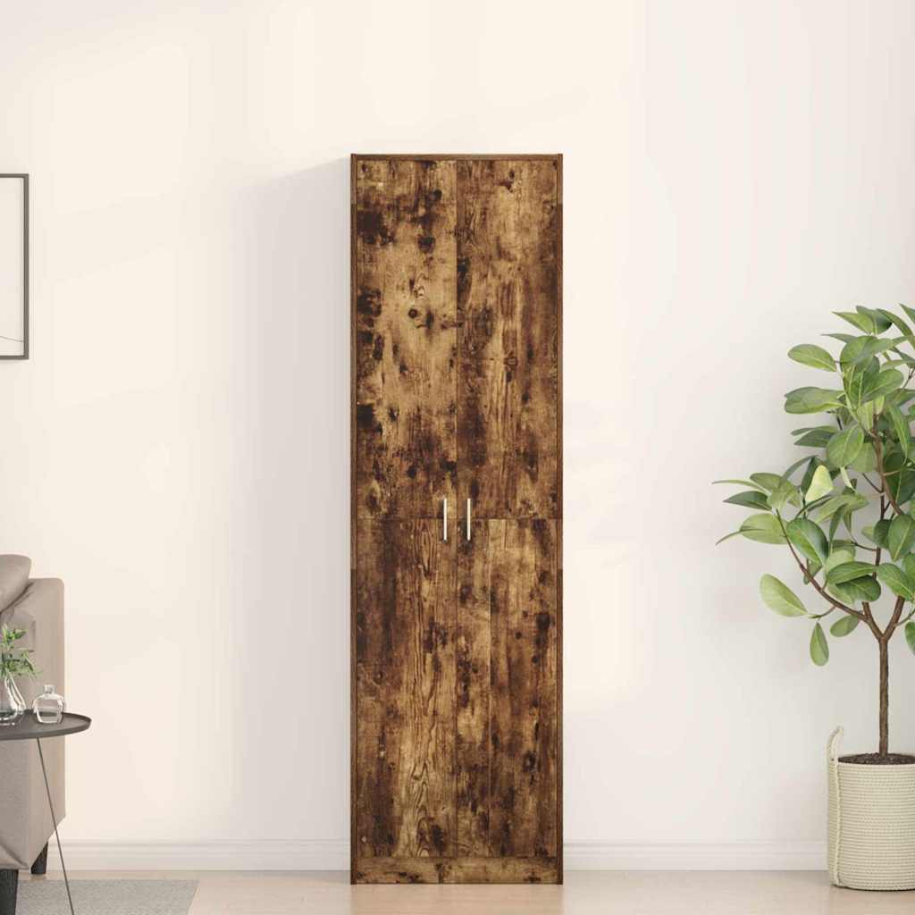 vidaXL Armario Roble ahumado 55 x 25 x 189 cm Madera de ingeniería